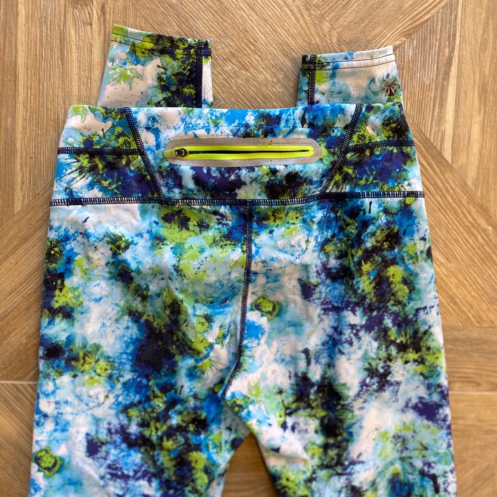Women’s Athleta Blue/Green Athletic Leggings, XS - Picture 4 of 6